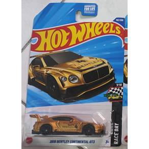 Hot Wheels 2018 Bentley Continental GT3 Gold