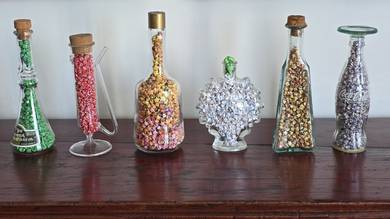 Decorative Glass Bottles with Origami Lucky Stars