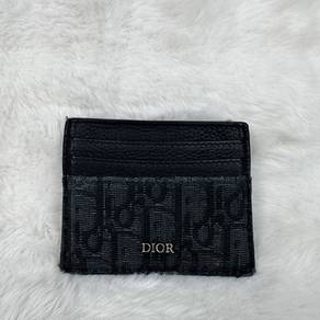 Authentic Dior Cardholder Black Oblique