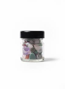Assorted Natural Healing Crystal Chips Jar Colorfu