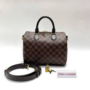 98% New LV Damier Ebene Speedy 25 with Strap