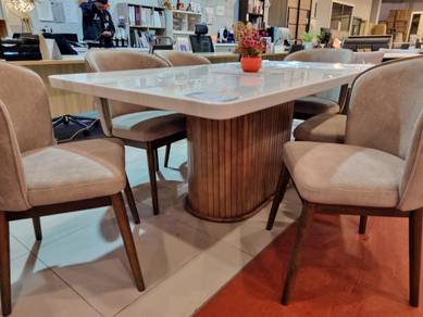 1+6 Dining Set (wood Leg)
