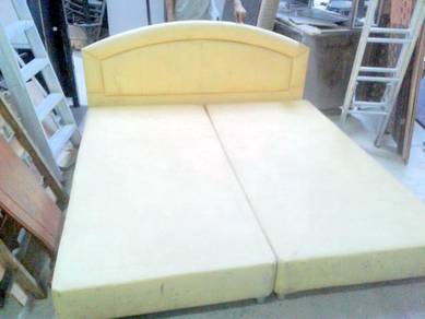Cream King Size Solid Base Bed Frame TB922