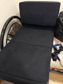 Ssf Dark Blue Single sofa bed 98%unused condition
