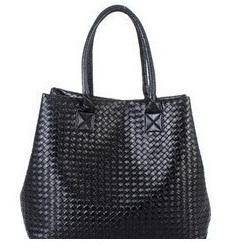B4831 Simple Retro Black Shoulder Casual Woven Bag