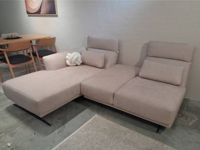 (Showroom Set) Premium Modern L-Shaped Fabric Sofa