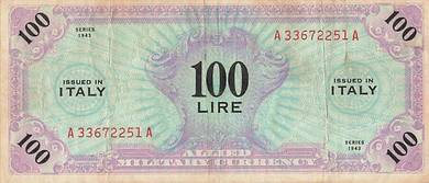 Italy 100 Lire 1943 - Pm21a vf