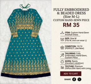 Embroidery and Beaded long dress