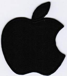 Apple Logo #TB BLACK Badge Iron On Patch