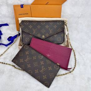 Authentic LV Felicie Monogram Canvas WOC