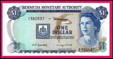 Bermuda Monetary Authority $1 DOLLAR 1982 unc
