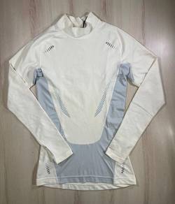 Adidas Techfit White Turtleneck Fitted Tee #DR