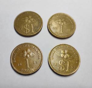Malaysia Old Coin RM 1 Sell in Set of 4 Pieces