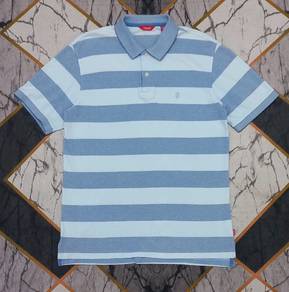 Izod blue stripes polo T shirt