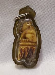Carved Tooth Tiger Amulet with Hand Inscriptions