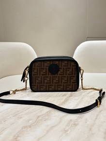 Fendi Mini Camera Case Bag In Brown FF Zucca