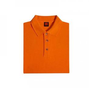 T-shirt Plain Polo Oren Sport Short Sleeve Orange