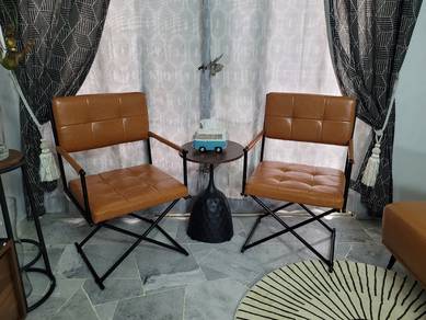 designer brown chair (2 pcs)