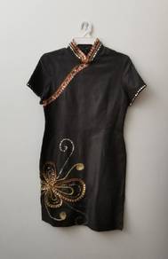Bead Embellishment Cheongsam Dress