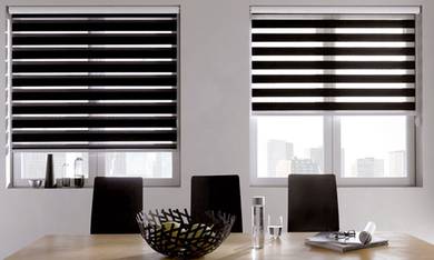 Curtain Blinds ~~ Zebra Bidai Timber Vertical