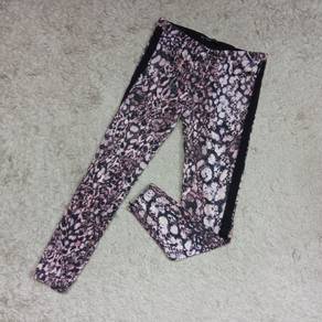 Zara High Waisted Skinny Pant womens snake print