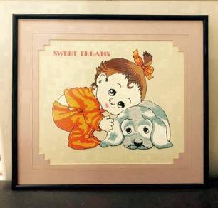 Cute Hand-Stitched Picture - Sweet Dreams