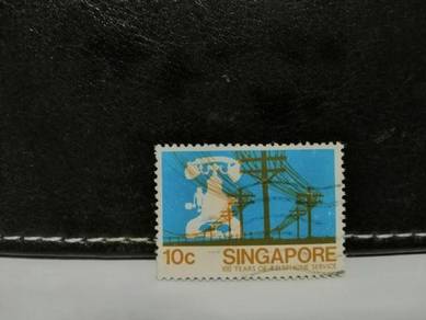 1979 Singapore Stamp Early Telephone Cable