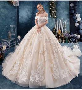 Cream fishtail wedding bridal dress gown RB1734