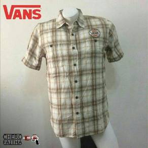 Vans collar button down flannel shirt checkered
