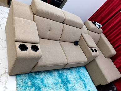 Premium Recliner Sofa with Adjustable Headrests & 