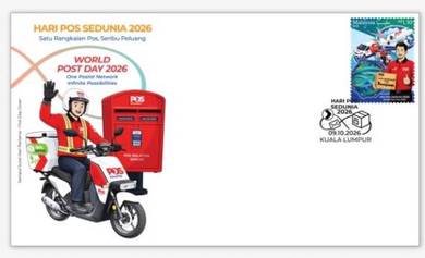 First Day Cover World Post Day Malaysia 2026
