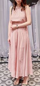 Airspace pink halter neck dress