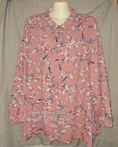 women's collared blouse or shirt with a floral