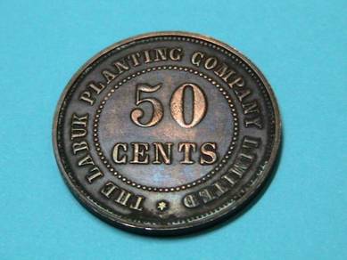 North Borneo Labuk Plantation 50 Cents (RESTRIKE)