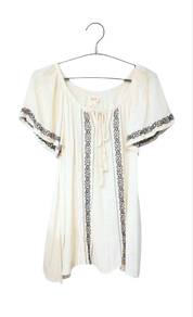 Mossimo Embroidered Top - Size S