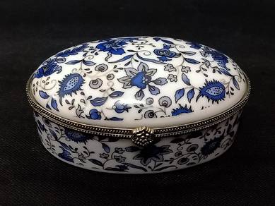 Floral Jewelry Porcelain Container