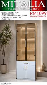Quality 2 Door Displays Cabinet with led lights 