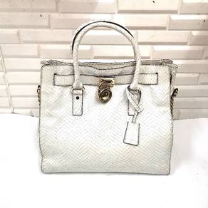 Michael Kors Large Hamilton Snakeskin Embosed