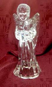 Vintage Glass Angel Candle Holder (1970s)