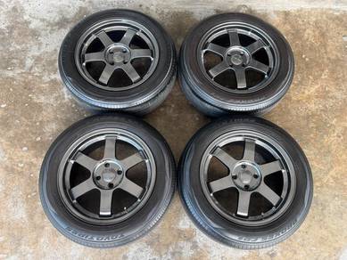 Rim second 16 TE37 siap tayar vios ativa city myvi