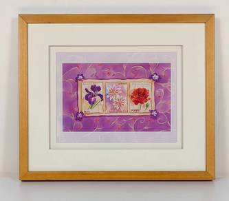Botanical Lithograph Print – Framed Artwork