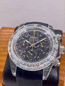 Seiko Custom Mod Watch Daytona Acrylic Carbon 40mm