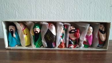 Set of Mini Eight Immortals Clay Figurine