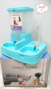 Pet Cat Dog Twin Food Water Feeder Dispenser