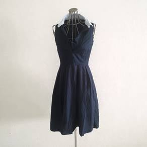 Tommy Hilfiger Stripes Collar Sleeveless Navy Blue