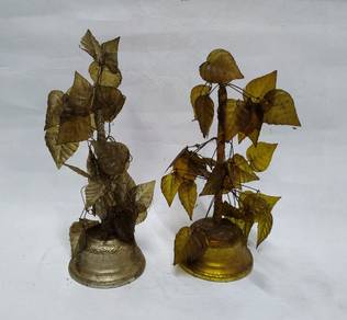 2 Vintage Twisted Wire Dream Tree Metal Art