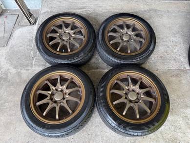 Rim ce28 bronze thailand 15 inch tayar 80%