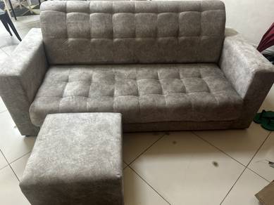 Sofa 3-seater + stool