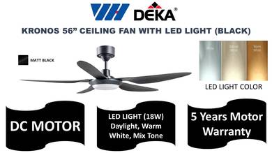 Deka Ceiling Fan with LED Light