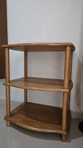 Solid rubber wood 2 tier Rack